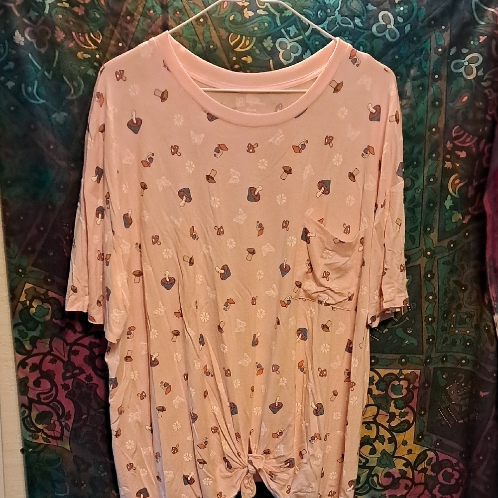 No Boundaries Pink Patterned Long Sleeve Top